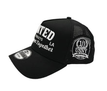 Load image into Gallery viewer, UNITED STREETS - STRONGER TOGETHER TRUCKER (Black/White)