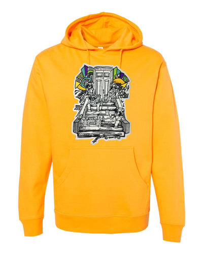 USNY Raccoon World Chenille Patch Mid-weight Pullover Hoodie (4 Color Options) - Pre Order