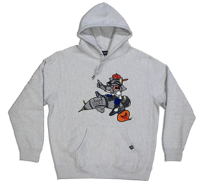 USNY Premium Heavyweight Hooded Sweatshirt (Chenille Raccoon Patch Collection 3)