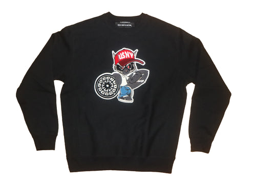 USNY Raccoon Born Premium Heavyweight Crewneck Sweatshirt